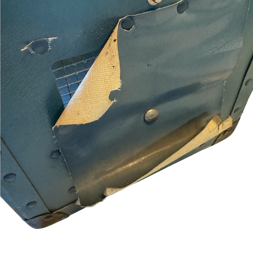 Vintage Alco Division Blue Pet Carrier Cat Dog Travel Case Trunk Tool Box RARE - Picture 4 of 13